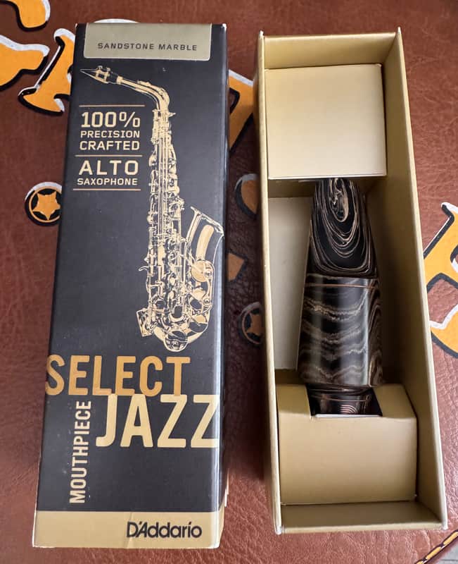 D'Addario Select Jazz Marble Alto Saxophone Mouthpiece, D5M-MB image 1