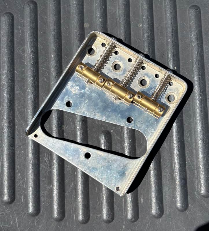 Callahan Telecaster bridge - aged- Left Handed - string thru or top loader image 1