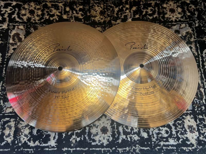 Paiste 15" Signature Power Hi-Hat Cymbals (Pair) - Traditional image 1