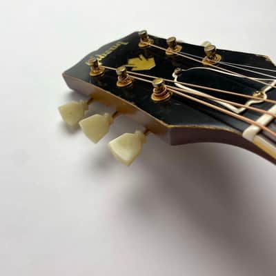 Gibson J-185 1957 - Sunburst Maple Back and sides, Spruce top Real Cannon! Original Brown Gibson Hardshell case. image 10