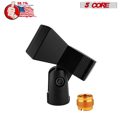 5 Core Microphone Clip Holder 5 Pieces with Screw Adapters 5/8 to 3/8 Inch image 7