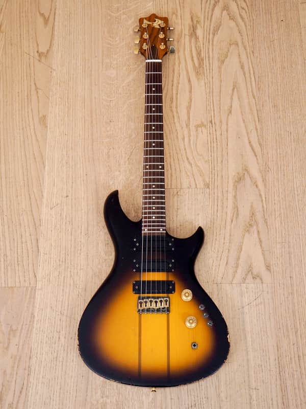 1980s Kawai Z-1 Neck Thru Vintage Electric Guitar Tobacco Sunburst