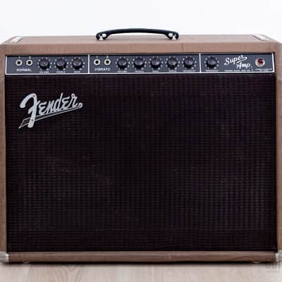 1961 Fender Super Vintage Tube Amp Pre-CBS Brown Panel 2x10 Jensen Vibranto, 6G4 image 2