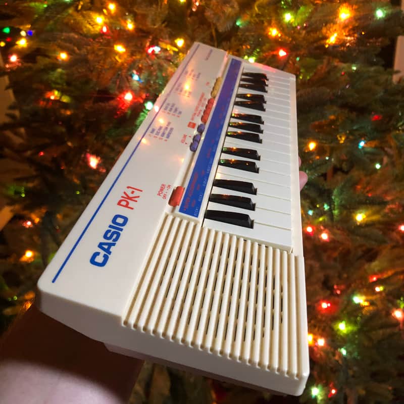 Casio PK-1 Rare Vintage 1985 32-Key Pulse Code Modulation Mini Keyboard Synth - Cream image 1