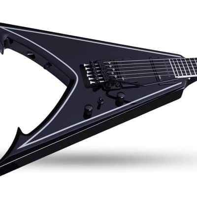 Schecter RavenDark V FR Abbath Signature Gloss Black with Silver Pinstripes image 3