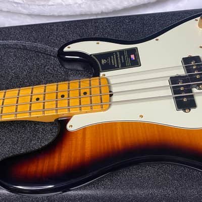NEW! Fender 75th Anniversary American Professional PJ Bass - 2-Color Sunburst - Flame Top - 9.3lbs - Authorized Dealer - G06680 image 8