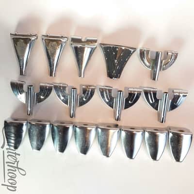 *Pearl 17x Bass Drum Tension-Rod Claws Japan Chrome Vintage 60s-70s Parts Lot* image 2