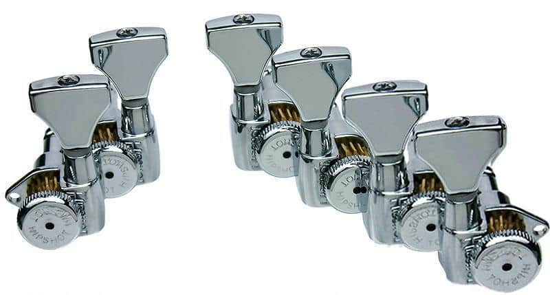HIPSHOT Grip-Lock Open-Gear LOCKING Guitar Tuners, 4x2 CHROME image 1
