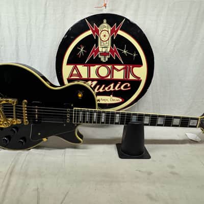 Gibson Custom 1954 '54 Les Paul Custom Staple Pickup Reissue Guitar with Bigsby + Case - Black Beauty image 3