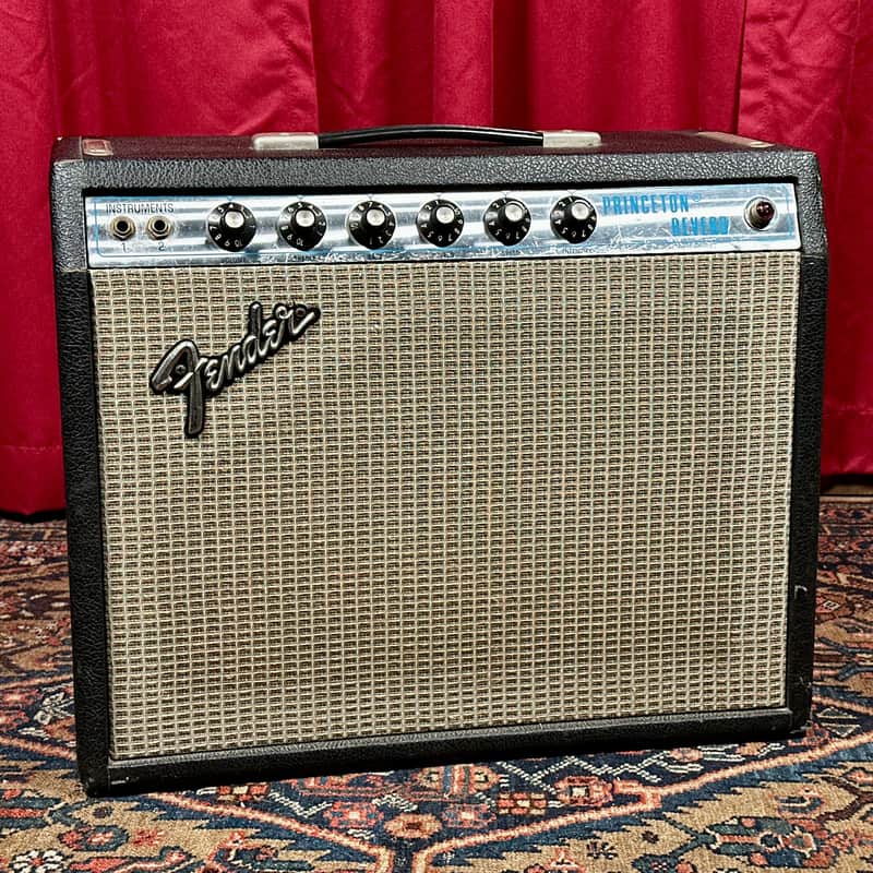 1975 Fender Princeton Reverb 1x10 Combo Guitar Amplifier image 1