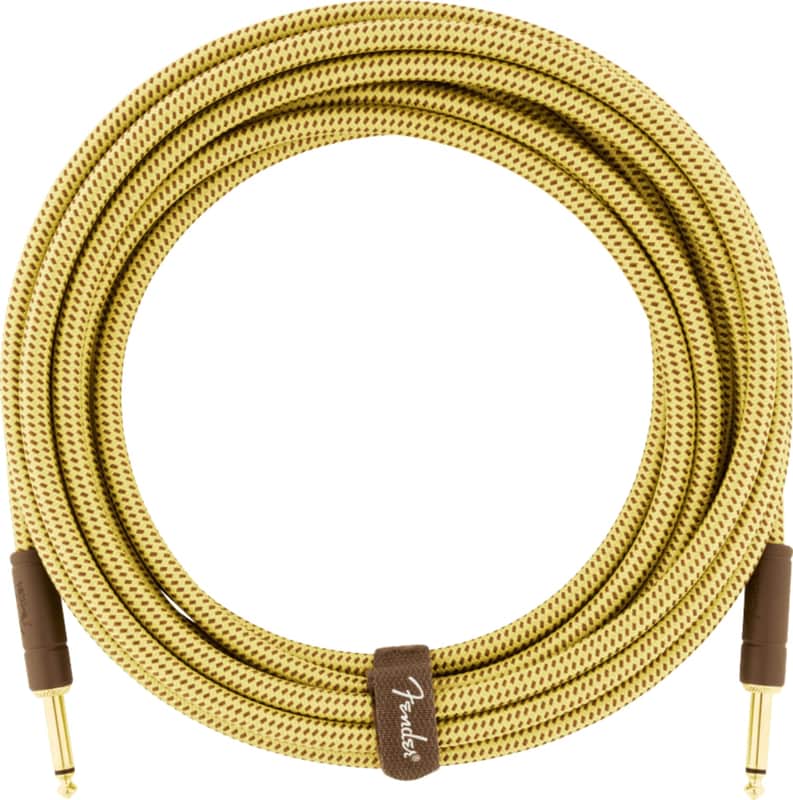 Fender Deluxe Series 1/4" Instrument Cable, 10', Tweed image 1