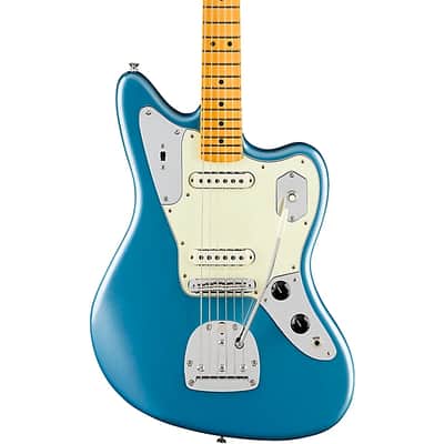 Fender American Professional Classic Jaguar Electric Guitar. Maple Fingerboard, Faded Lake Placid Blue image 1