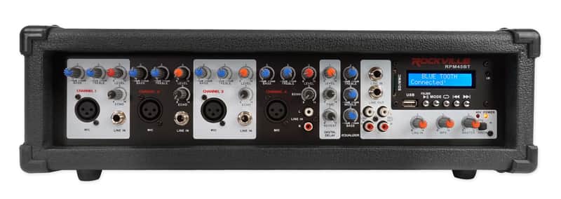 Rockville RPM45BT 1800w Powered 4 Channel Mixer/Amplifier w Bluetooth/EQ/Effects image 1