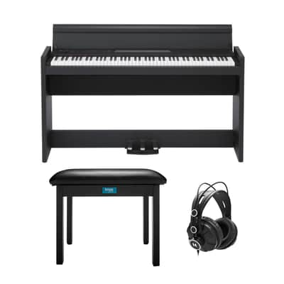 Korg LP-380 U 88-Key Digital Piano (Black) with Flip-Top Bench and Headphones image 10