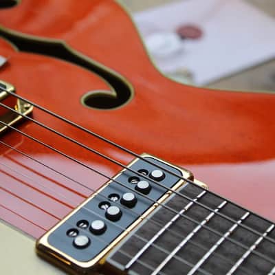 GRETSCH G6120DE Duane Eddy Signature Hollow Body Desert Sunrise, Hardcase, Papers, 3, 18 KG image 10