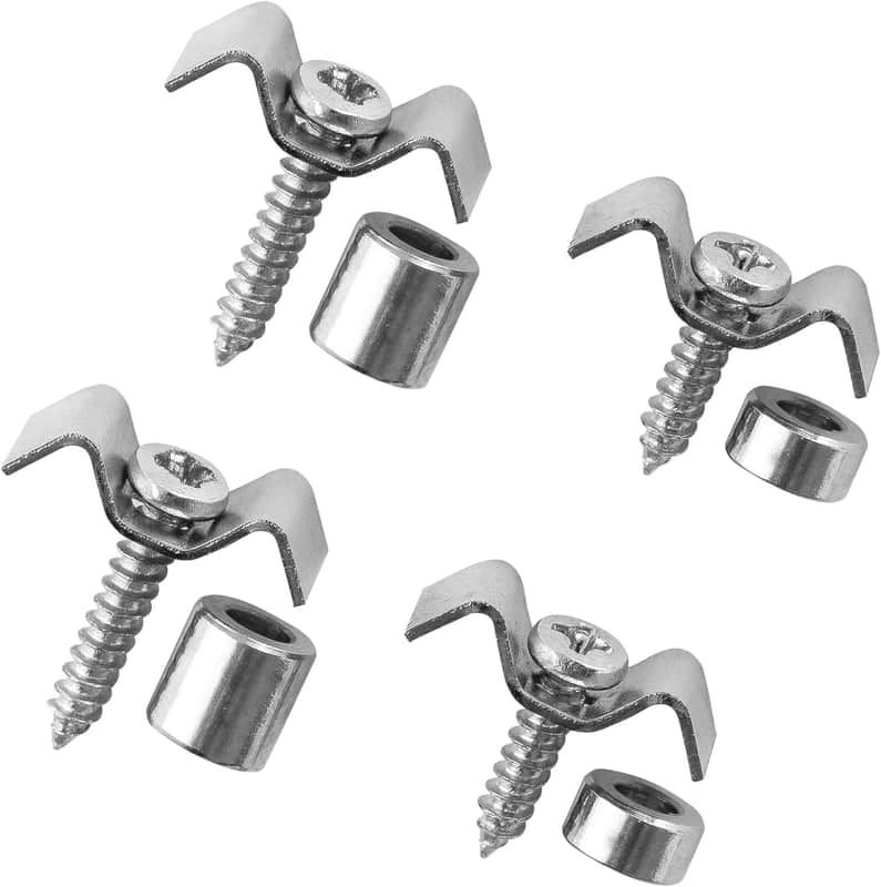 Metal Vintage String Guides String Trees Retainers for Fender Strat Tele Style Electric Guitar, Chrome(Set of 2) image 1