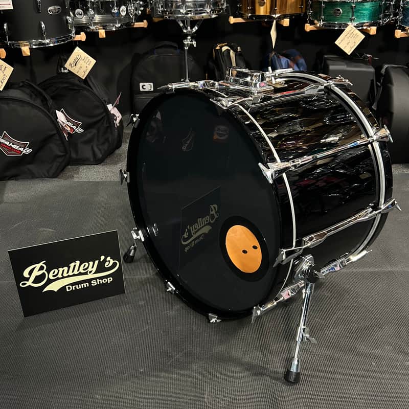 Vintage Late 80's Pearl BLX 16x24" Bass Drum in Piano Black Lacquer image 1