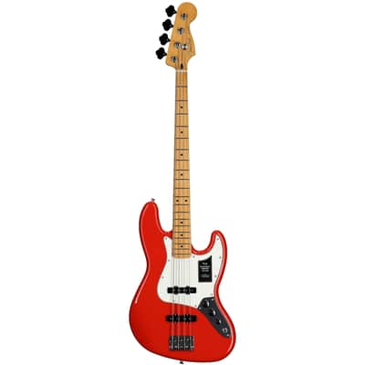 Fender Player II Jazz Electric Bass, with Maple Fingerboard, Coral Red image 2
