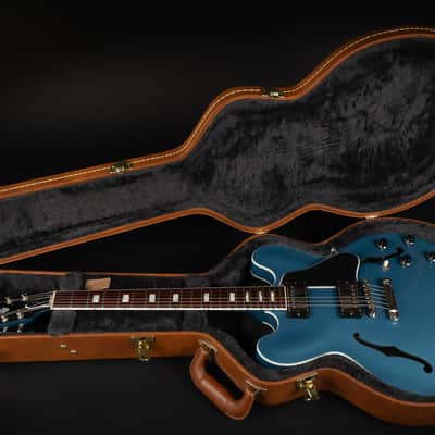 2017 Gibson Memphis Custom ES-335 Block - Pelham Blue | USA Limited Edition Semi-Hollow Burstbucker Humbucker Pickups | CoA OHSC image 24