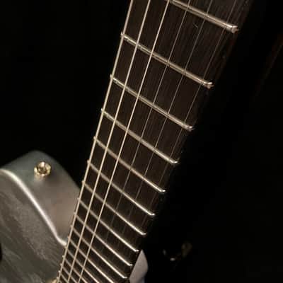 LsL Instruments T Bone 24 Tele, Swamp Ash, Wenge, Custom Shop "Icey" Telecaster, Pale Ice Blue Metallic, Checked Nitro Bad Bone 2, Reversed Headstock image 17