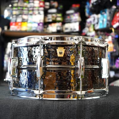 Ludwig USA LB417K Hammered Black Beauty Seamless Brass Shell 6.5x14" Snare Drum image 1