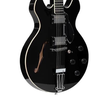 Stagg Silveray 533 Chambered Maple Body, Black image 1