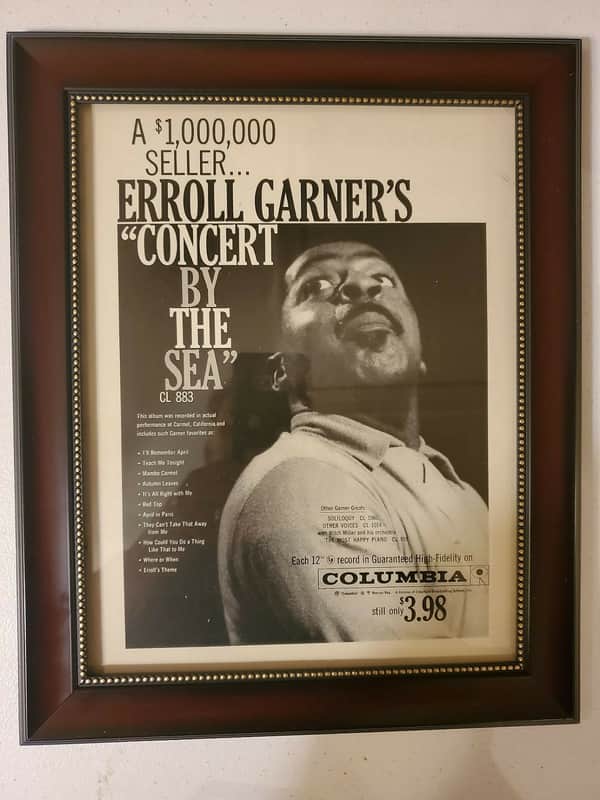 1958 Columbia Records Promotional Ad Framed Errol Garner Concert By The Sea Original image 1