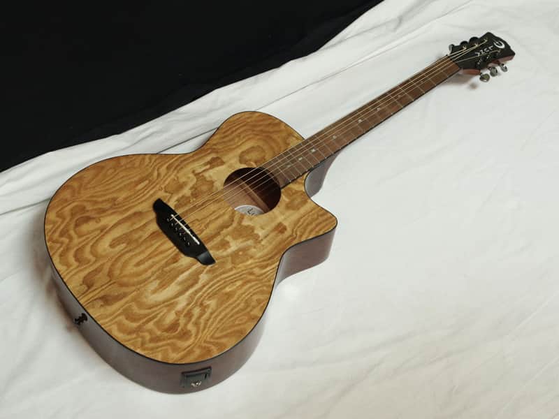 LUNA Gypsy Quilt Ash acoustic electric guitar - NEW - Gloss Natural image 1