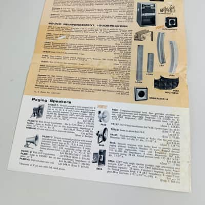 Electro-Voice Speaker Guide & PA Flyer – SRO / EV Series 1970 image 3