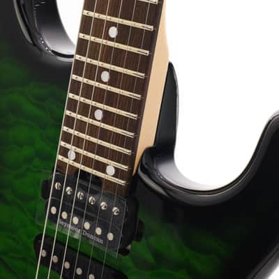 Charvel MJ San Dimas Style 1 HSH FR PF QM 2026 Transparent Green Burst 3842gr image 6