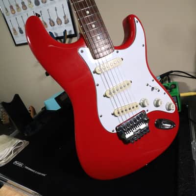 1987 MIJ Squier Ferrari Red Contemporary Stratocaster System 1 Electric Guitar image 16