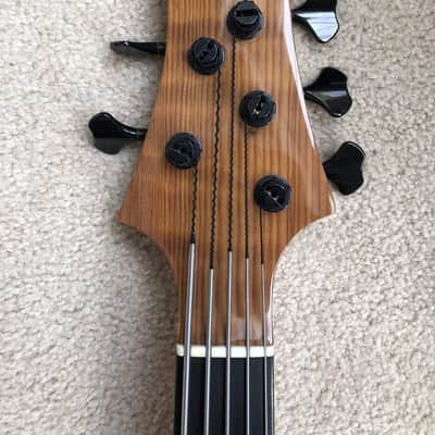 Fbass F-Bass Alain Caron AC5 Custom, 34" Scale, Flamed Redwood top! 2013 image 3