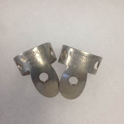 National Oval 8 Finger Pick PAIR 1940's/50s Vintage Fingerpicks Perfect Banjo/Lap Steel Picks, Rare! image 1