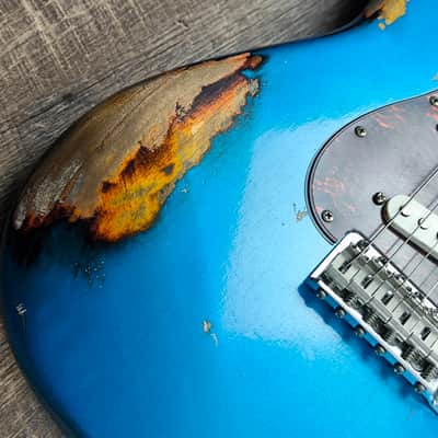 MyDream Partcaster Custom Built -Lake Placid Blue over Sunburst Hepcat L-series image 10