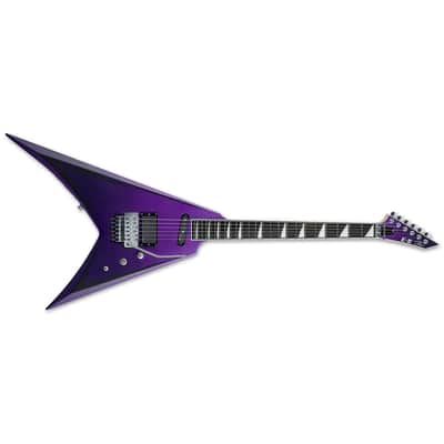 ESP E-II Alexi Laiho Signature Ripped Purple Fade Satin with Pinstripes B-Stock image 2
