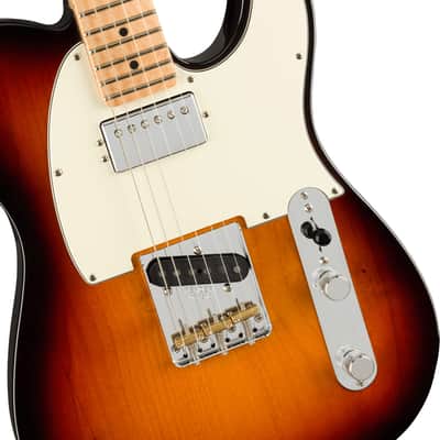 Fender American Performer Telecaster Hum with Maple Fretboard 2018 - Present - 3-Tone Sunburst image 3