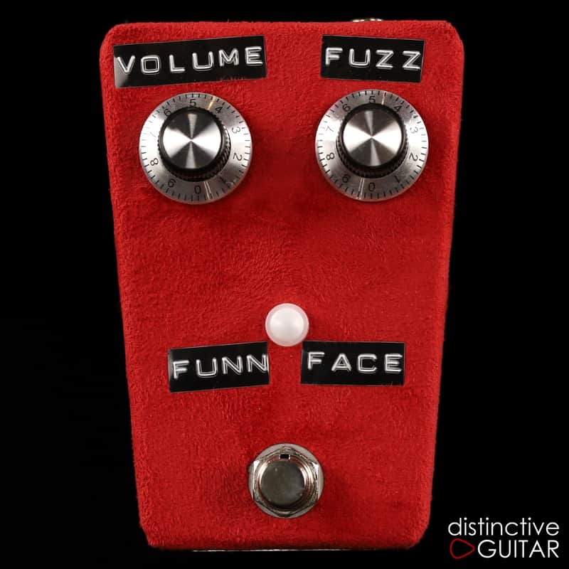 Shin's Music Fun Face Silicon Fuzz Pedal - Red Suede image 1