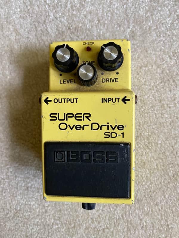 Boss SD-1 Super OverDrive (Black Label) 1981 - 1988 - Yellow image 1