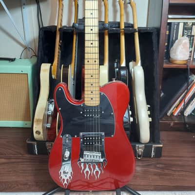 iFusion® Tributer® Metal TM-FIRE Left Handed Telecaster Style Electric Guitar - Metallic Red image 1