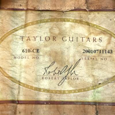 Taylor 610ce With Fishman Electronics Luthier Special With Hard Case image 8