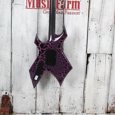 BC Rich Warlock Legacy with Floyd Rose Electric Guitar Purple Crackle image 6