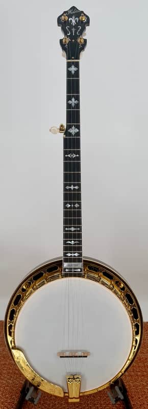 Huber Truetone Custom 2026 RB-6 Style 6 Gold Engraved 5-String Resonator Banjo, Serial 625-13 image 1