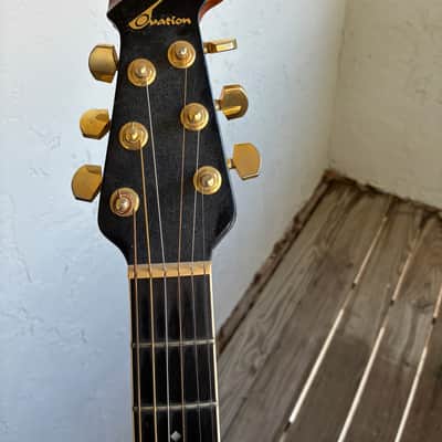 RESD Ovation Legend - Red Cherry USA Made Acoustic Electric Guitar Bowl back image 4