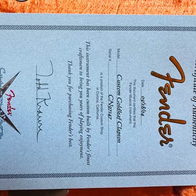 2004 Fender Custom Shop Gold Leaf Eric Clapton Stratocaster — Signed by Clapton & Todd Krause | 1 of 50 image 5