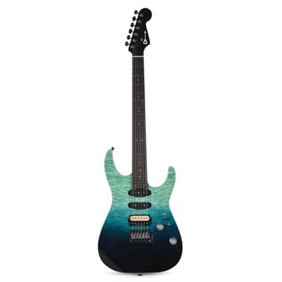Charvel Pro-Mod Plus Dinky DK24 HSS 2PT EB QM Blue Curaçao image 4