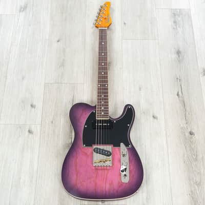 Mint Schecter Guitars 667 PT Special Guitar, Rosewood Fretboard, Purple Burst Pearl image 2