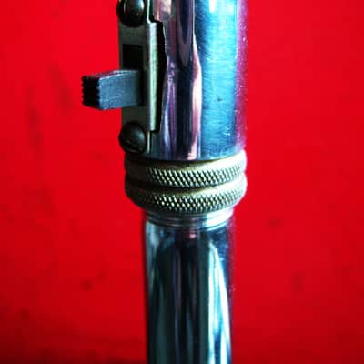 Vintage RARE 1950's Astatic D-104 crystal "Lollipop" microphone Chrome w adapter & Atlas DS-5 desk stand PROP DISPLAY image 7