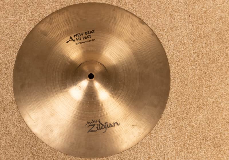 1990s Zildjian A 14" New Beat Hi Hat Bottom Cymbal 1385g image 1