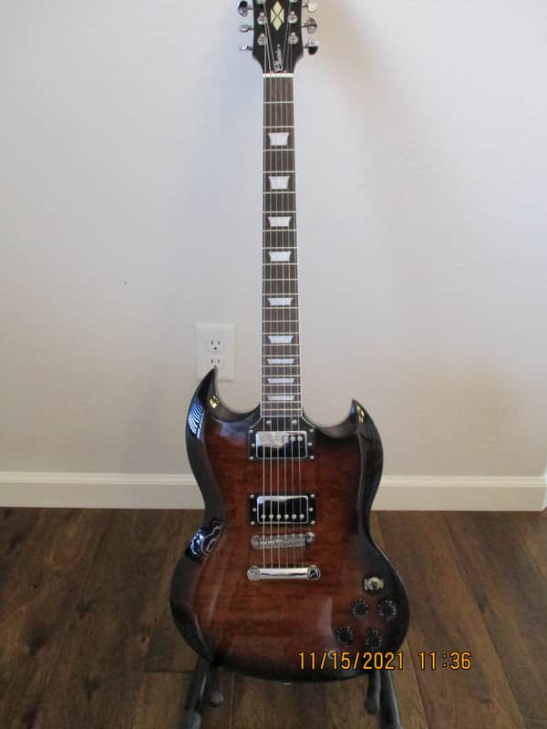 Firefly FFLG  SG Style, 2021, Cobra Burst image 1