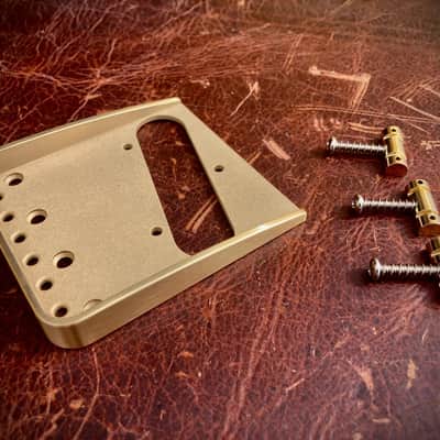 Van Dyke-Harms Brass Telecaster Hybrid Bridge and Compensated Saddle Set-Vintage Spec Mounting 2025 - Brass image 2